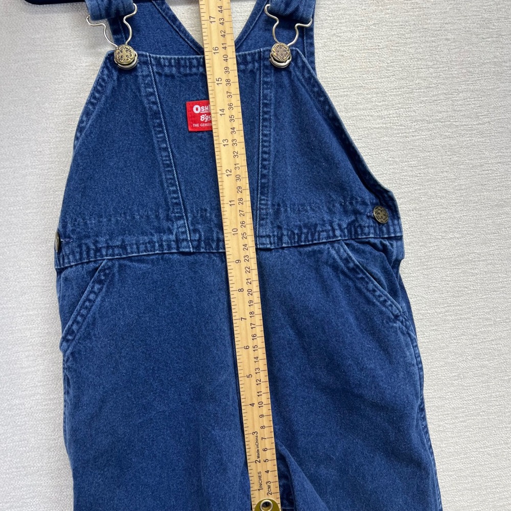 VTG 90s OshKosh B'gosh Kids 4T Denim Overalls Embroidered Cars Road Crew Highway - Picture 7 of 9